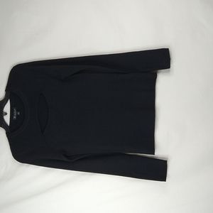 INC Black Peep Hole Sweater Size: L